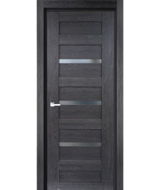 Дверь с ПВХ покрытием 27К (Филадельфия Дуб Графит, Стекло Графит)