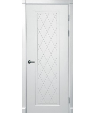 Дверь с ПВХ покрытием Ольбия ДГ (Софт Белый)