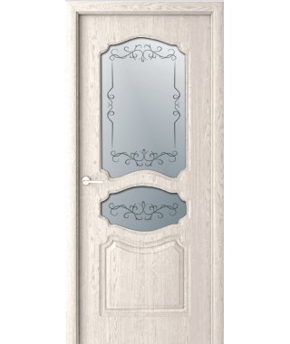 Дверь с ПВХ покрытием Виктория ДО (Дуб Бежевый)