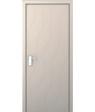 Дверь с ПВХ покрытием Волна (Софт Светлый)