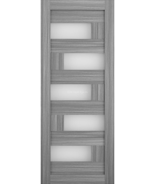Дверь из экошпона Домино Дуб пепельный (белое стекло) Дверь из экошпона Домино Дуб пепельный (белое стекло)