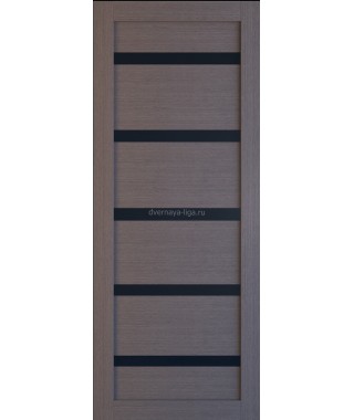 Дверь из экошпона Техно 5 Дуб серый (черное стекло) Дверь из экошпона Техно 5 Дуб серый (черное стекло)